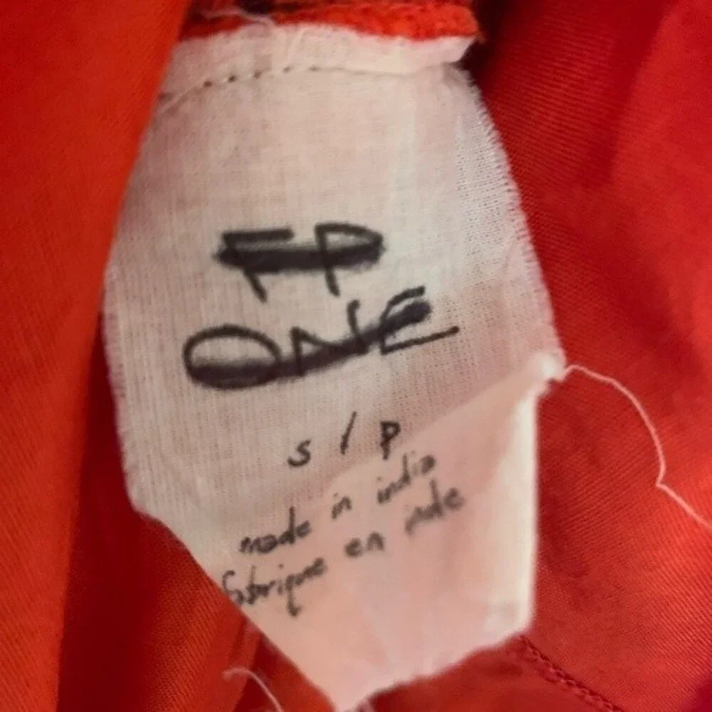 NWOT Free People One Coast to Cove Mini Dress in Red Orange. Size Small